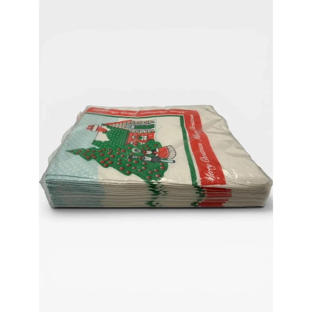 Vtg American Greetings Christmas Carolers Luncheon Napkins 20ct 3-Ply Sealed 70s